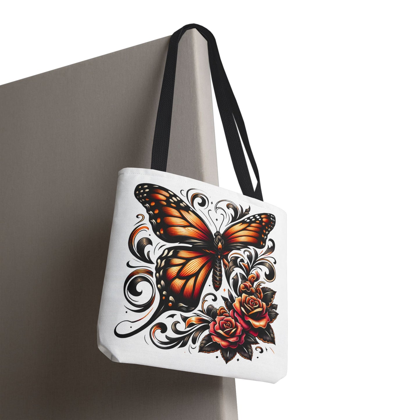 Butterfly Floral Tote Bag - Chic Shopper, Eco-Friendly Gift, Stylish Carryall, Travel, Beach, Art Lover's Accessory