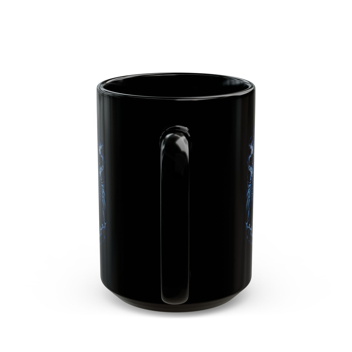 Raven Head on Black Smoke Edition Black Mug (11oz, 15oz)