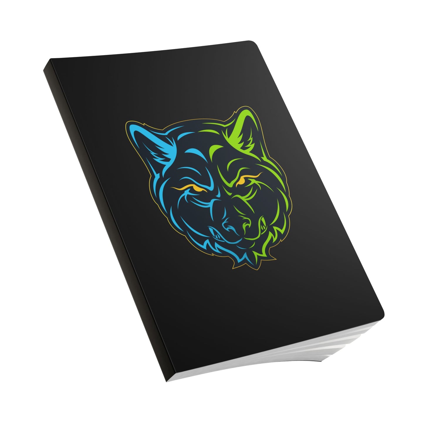 Lair Gadgets Wolf Softcover Journal, Motivational Notebook, Creative Writing Diary, Gift for Artists, School & Work
