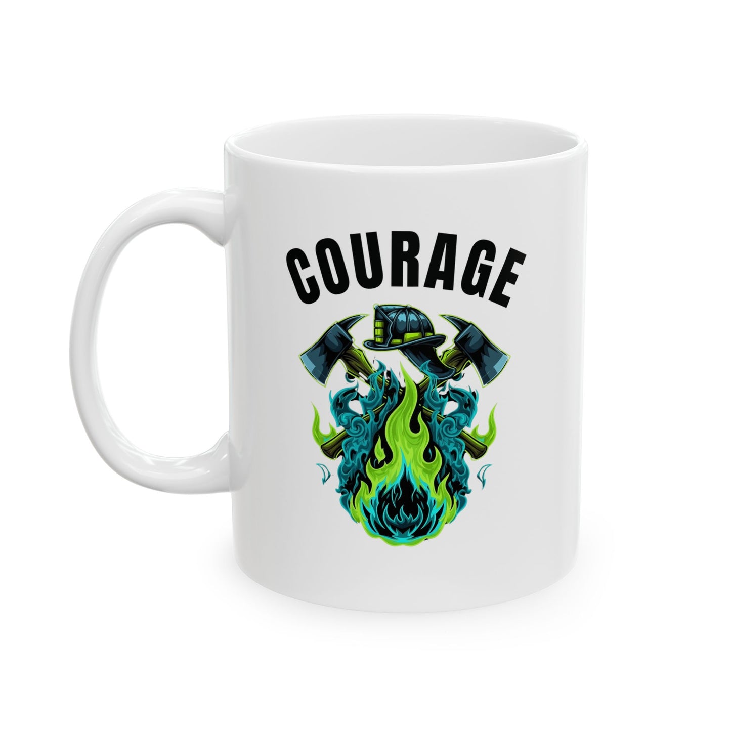 Courage Ceramic Mug, Inspirational Coffee Cup, Comforting Gift for Her, Motivational Drinkware, Encouragement Tea Mug