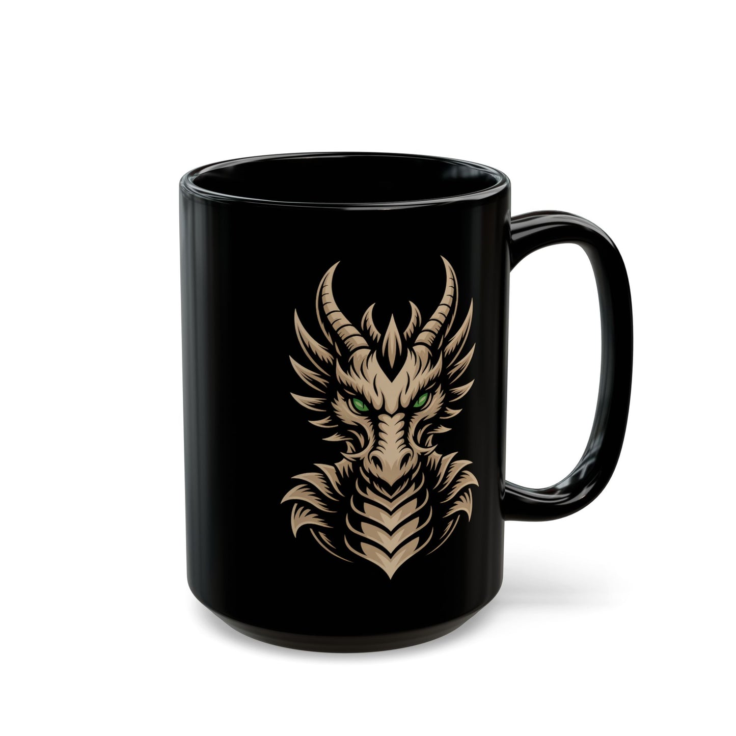 Golden Dragon Black Mug (15oz)