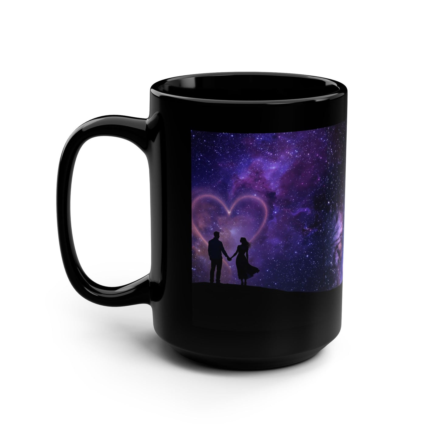 Galaxy Love 15oz Black Mug — Score 90