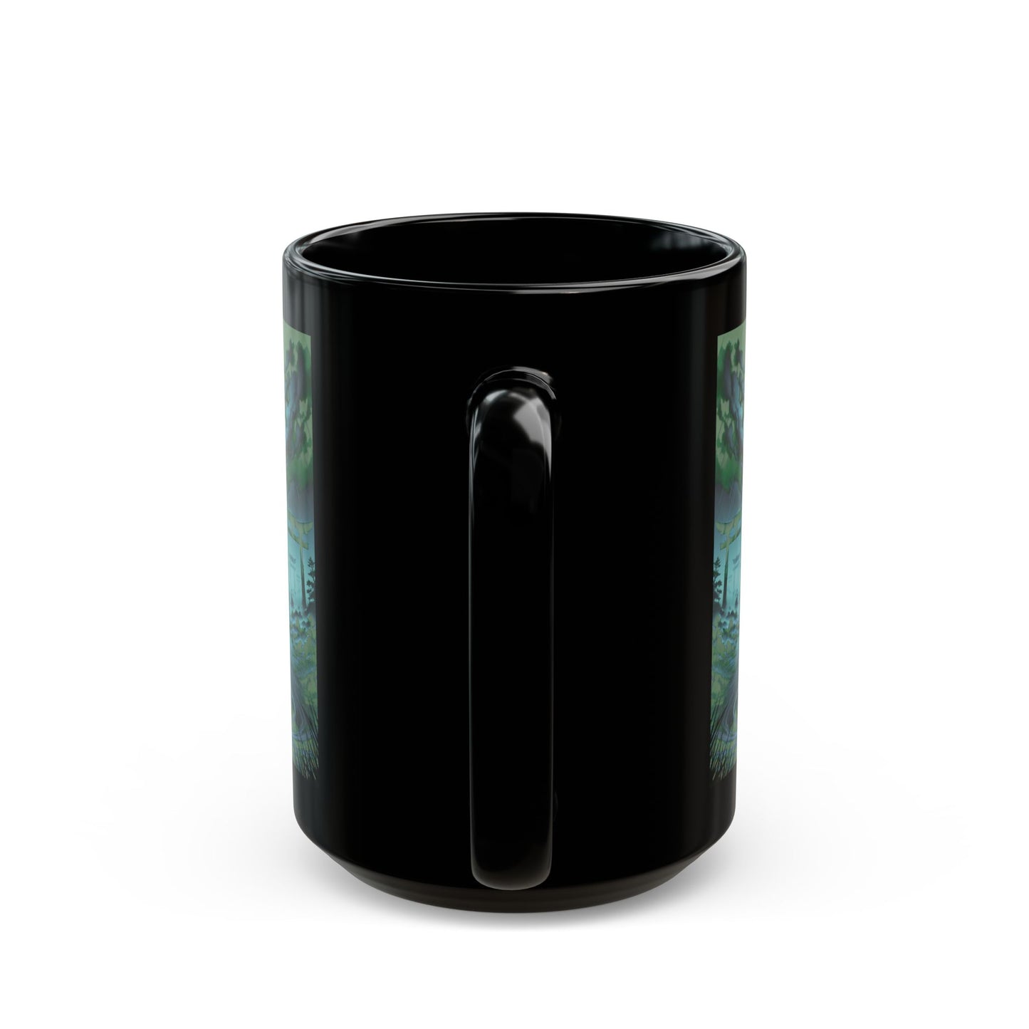 Samurai full scene Black Mug (15oz)