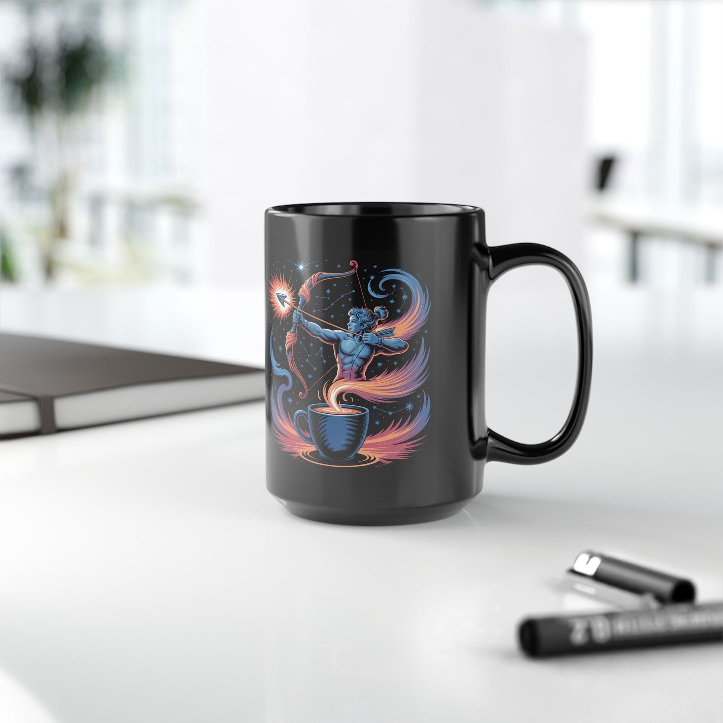 Sagittarius Cosmic Archer Mug - Celestial Coffee Cup, Gift for Astrology Lovers, Perfect for Birthdays, Holidays, or Cozy Evenings