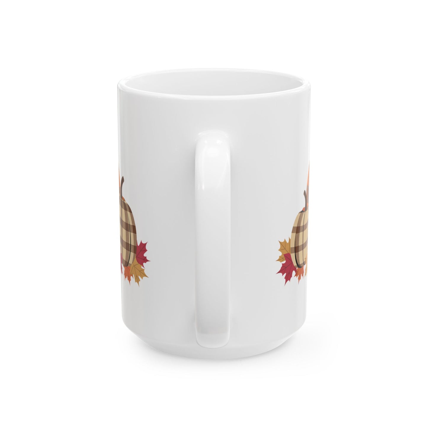 Cozy Fall Ceramic Mug with Pumpkins and Leaves | Perfect for Autumn Gifts, Harvest Celebration, Coffee Lover, Home Decor, Thanksgiving
