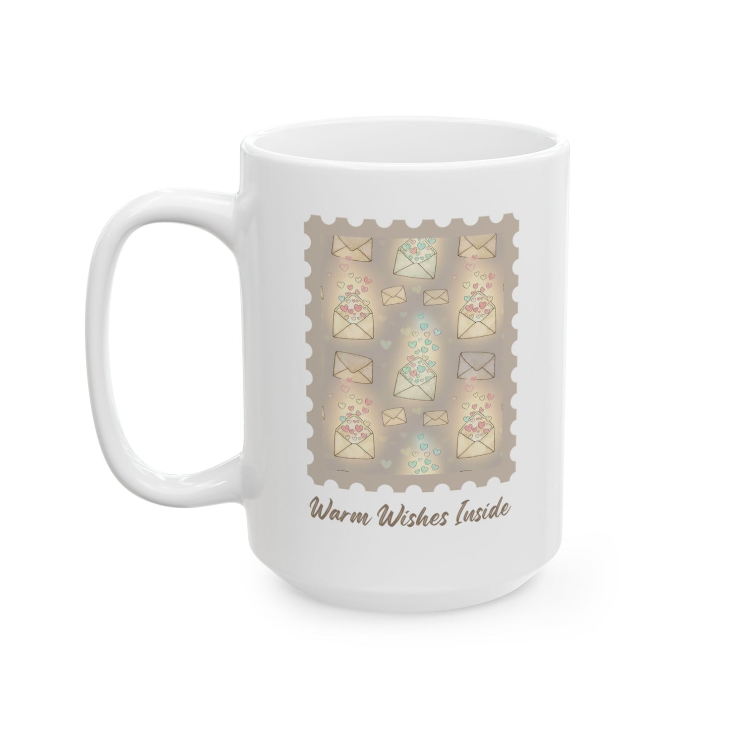 Vintage Sunflower Stamp Ceramic Coffee Mug 15oz- Score 80