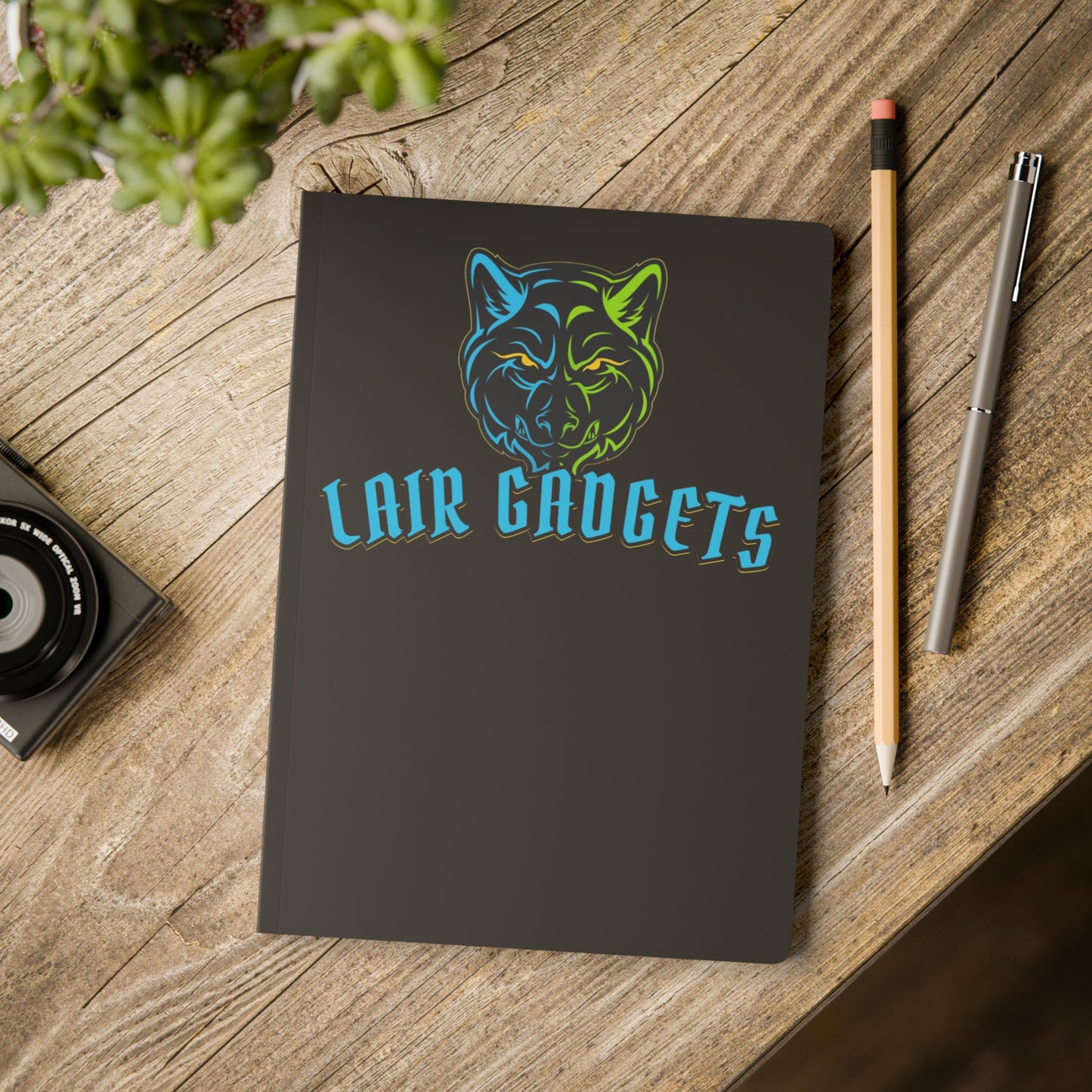 Lair Gadgets Wolf Softcover Journal, Motivational Notebook, Creative Writing Diary, Gift for Artists, School & Work