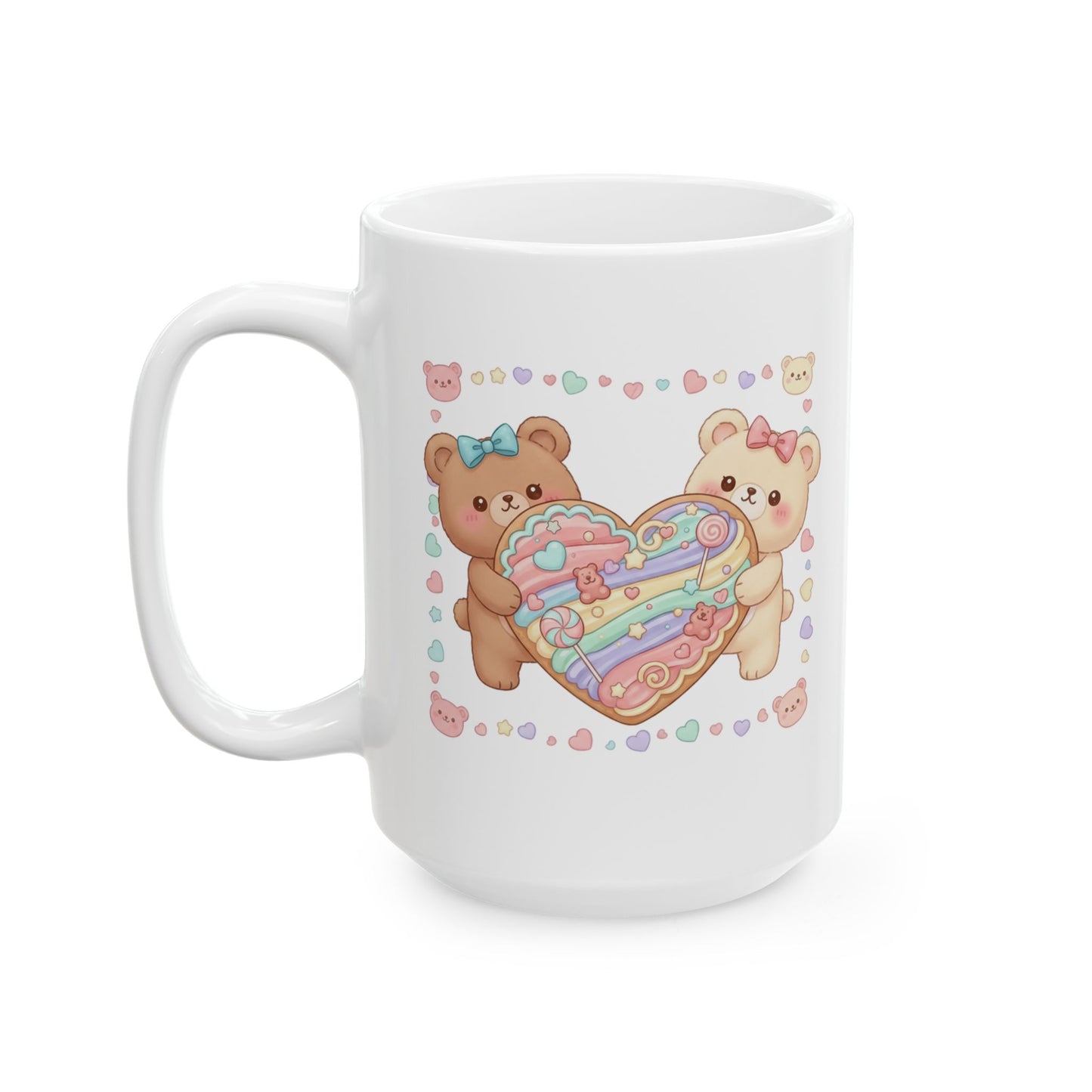 Pastel Kawaii Bear Coffee Cup 15oz- Score 87