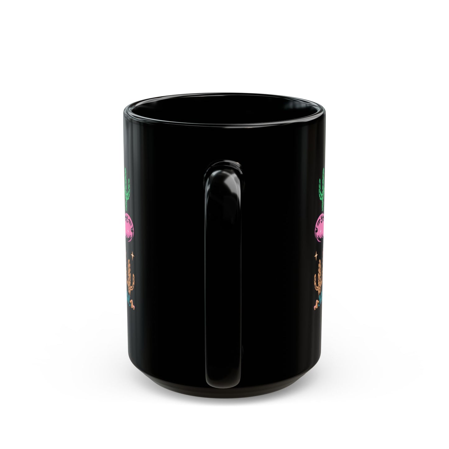 Pink cowgirl hat Black Mug (15oz)