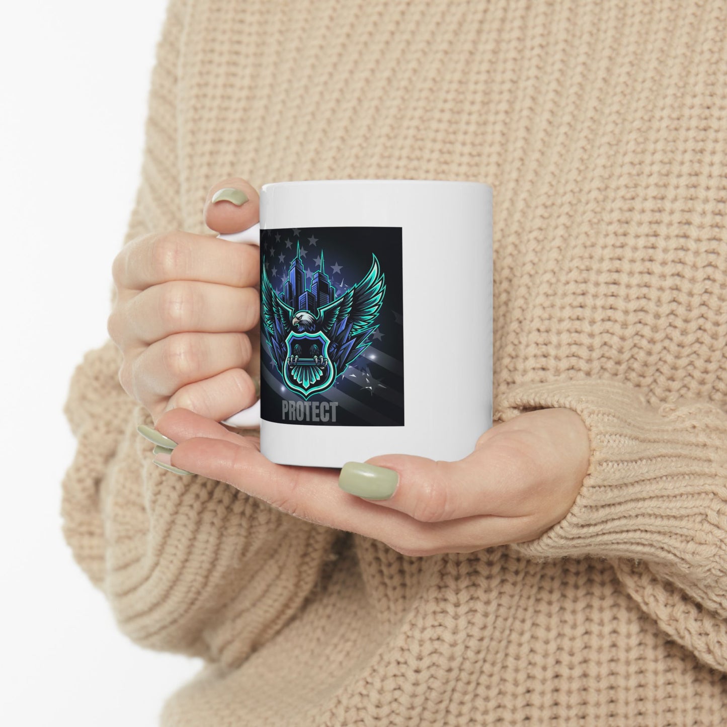 Celestial Wings Ceramic Mug | Unique Gift for Fantasy Lovers | 11oz, 15oz Coffee Cup | Inspirational Decor | Perfect for Birthdays, Holidays