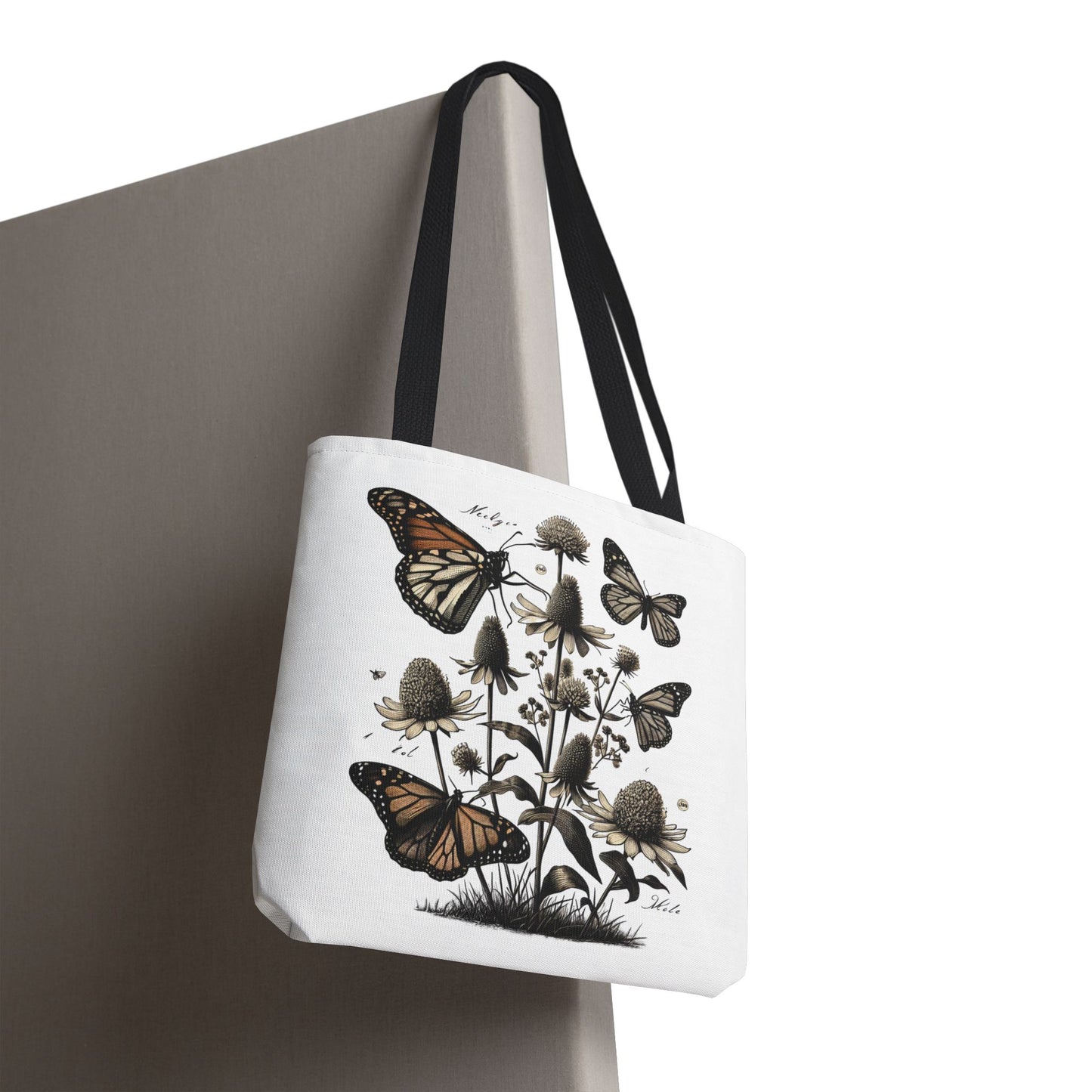 Butterfly Garden Tote Bag - Floral AOP Design, Eco-friendly, Everyday Use, Gift for Nature Lovers, Ideal for Shopping & Travel