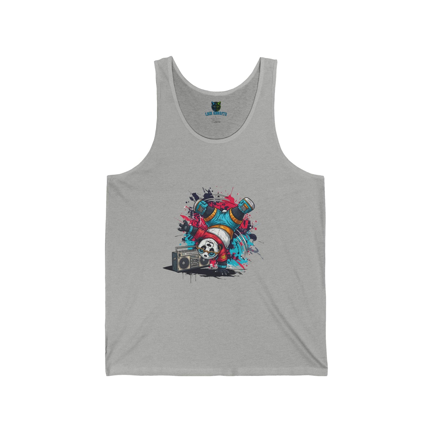 B Boy Panda Tank, Handstand, Breakdance, Boombox, Graffiti Style, Hip Hop Dancing Animal, Unique Panda Gift Idea