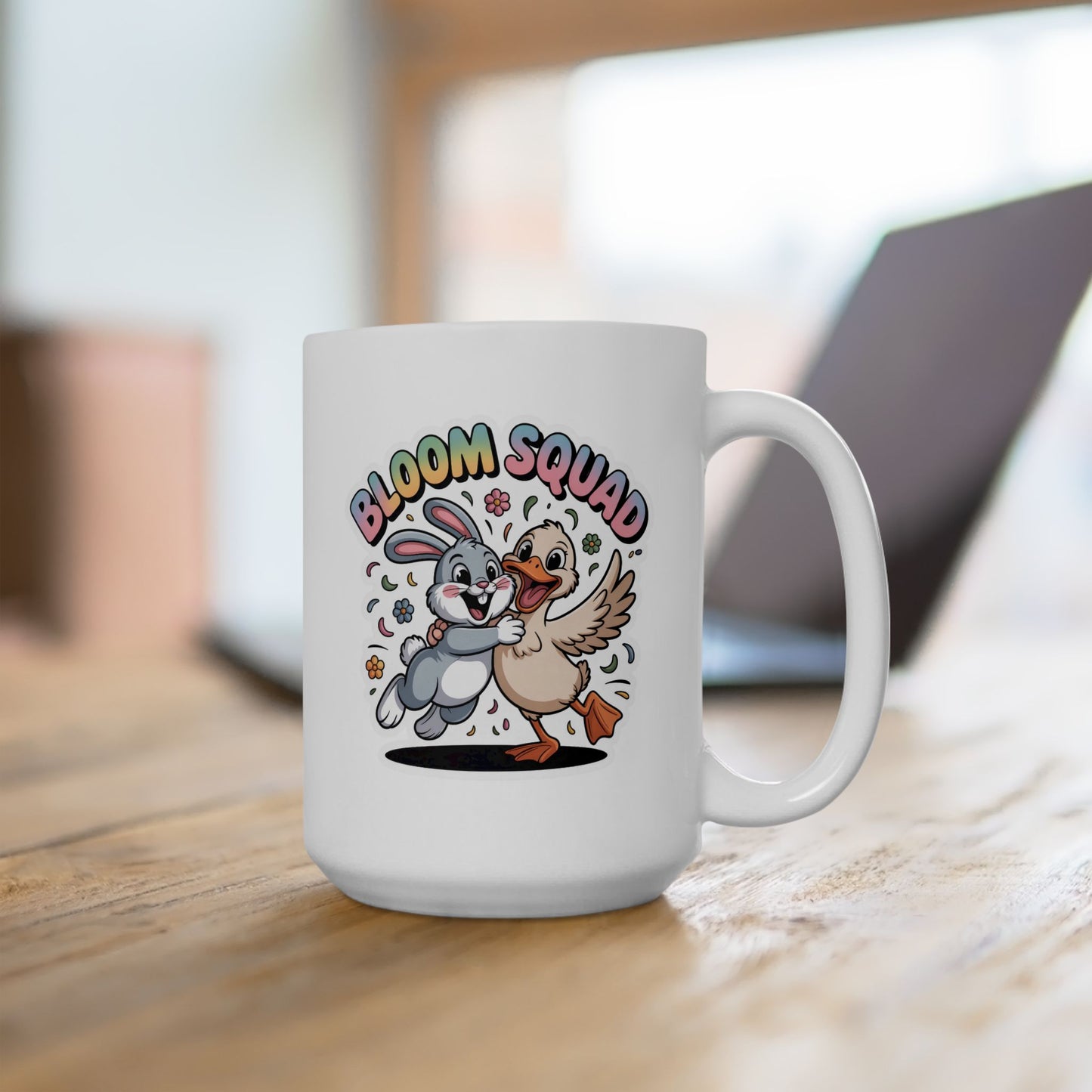 Bloom Squad Original 2 Ceramic Mug — Cute Farm Animal Coffee Cup (11oz/15oz)