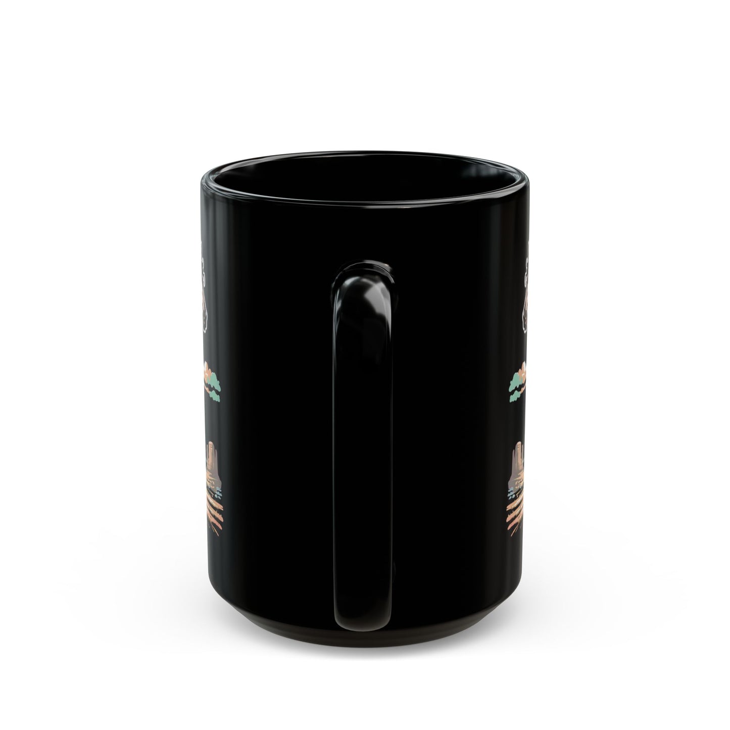 Appaloosa Action Scene Black Mug (15oz)