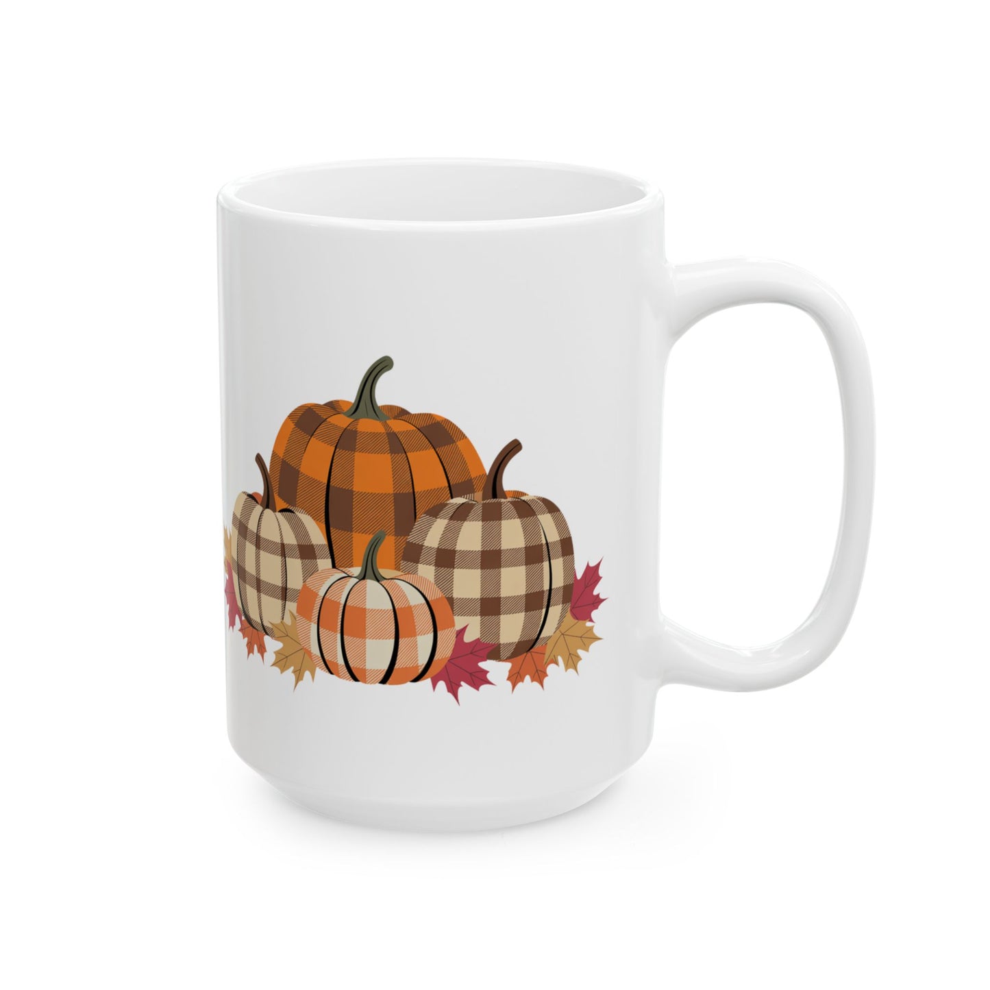Cozy Fall Ceramic Mug with Pumpkins and Leaves | Perfect for Autumn Gifts, Harvest Celebration, Coffee Lover, Home Decor, Thanksgiving