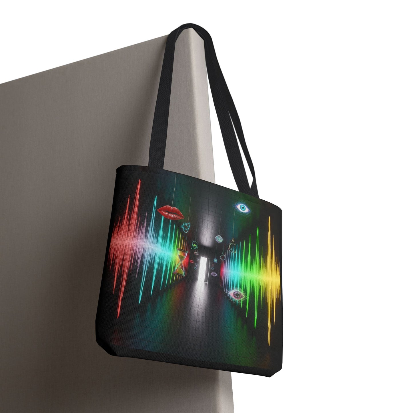 Vibrant Soundwave Tote Bag | Colorful Artwork Bag for Music Lovers, Beach Trips, Daily Errands, Concerts, Festivals