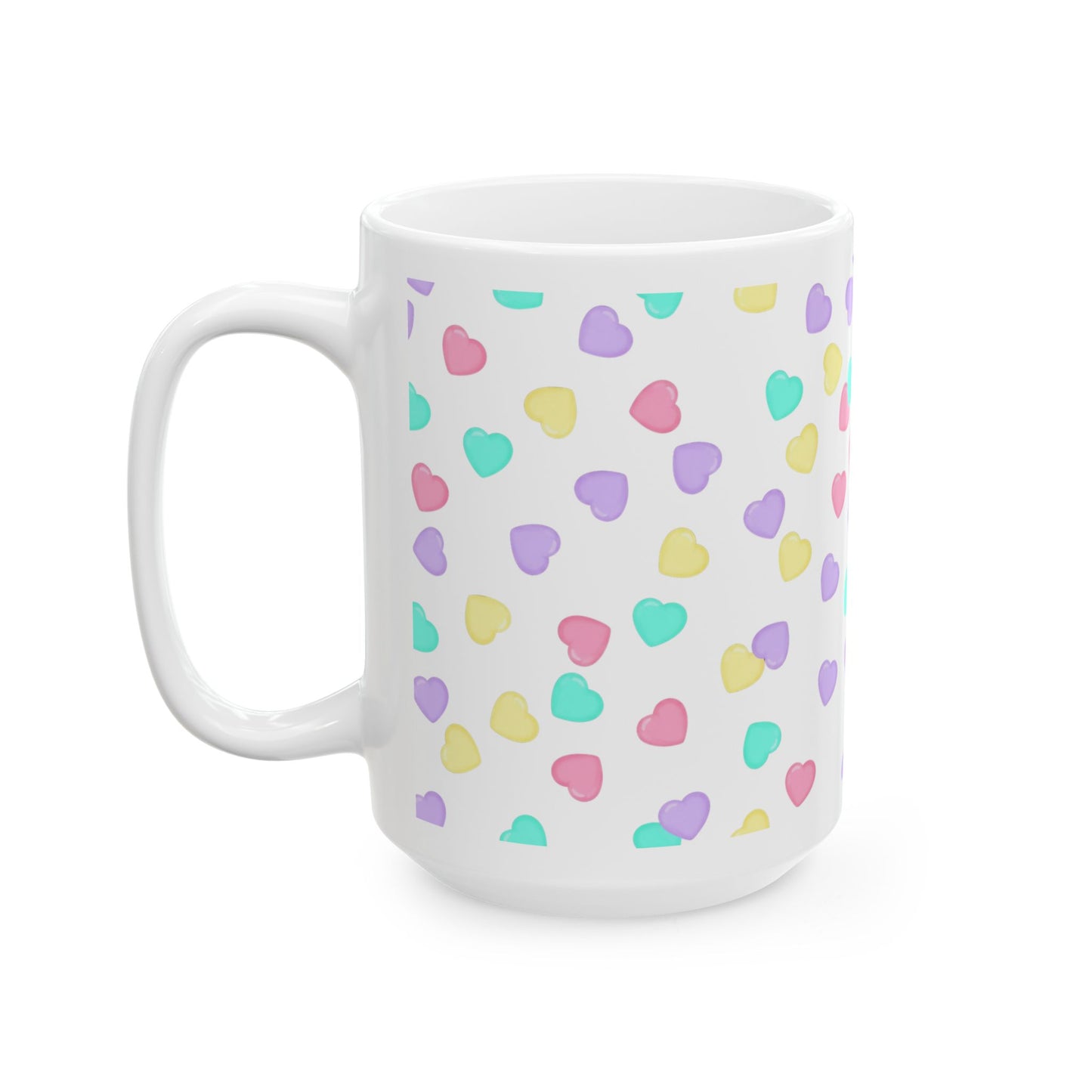 Pastel Heart Pattern Mug — Score 84
