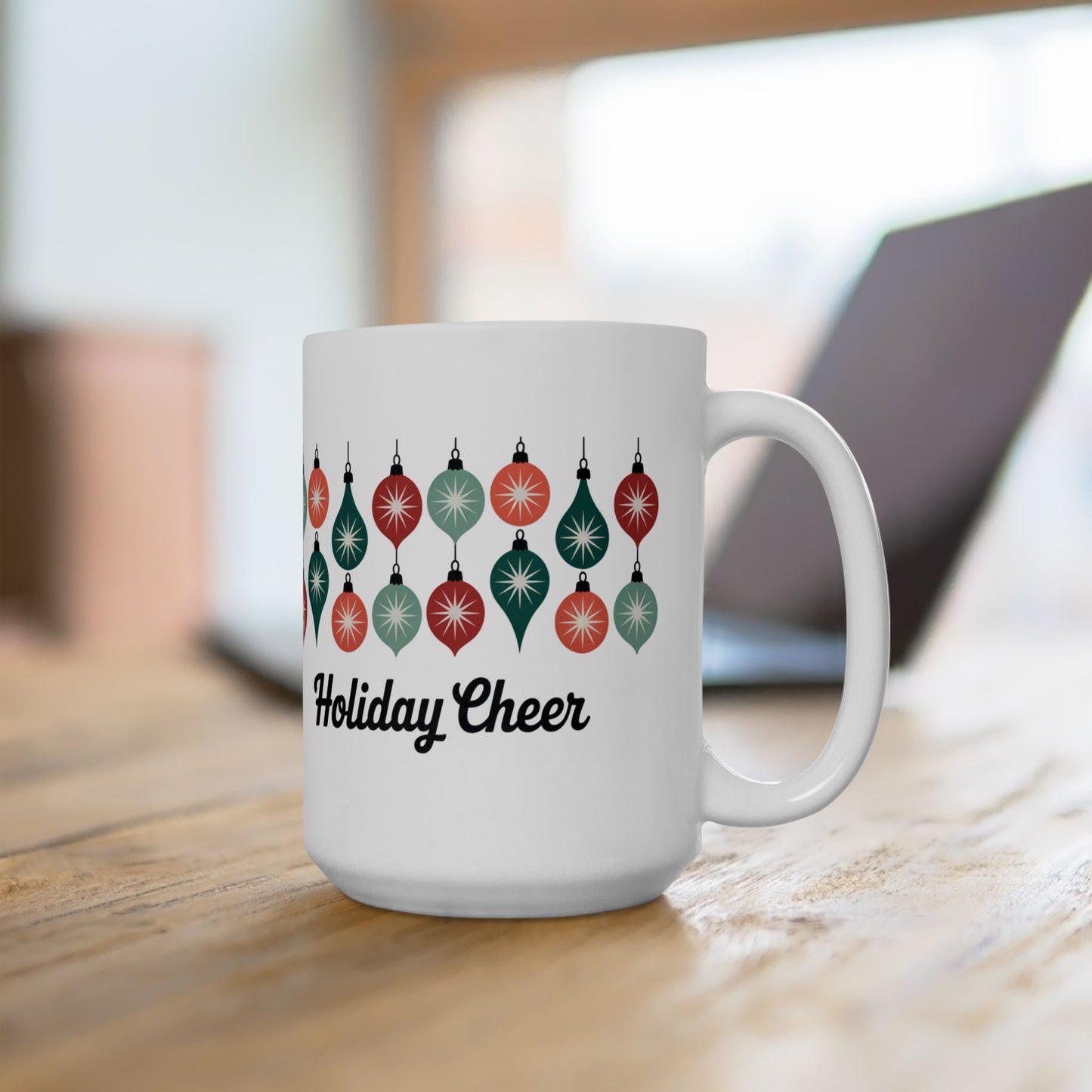 Festive Holiday Mug, Christmas, Coffee Cup, Gift for Her, Winter Decor, Holiday Cheer