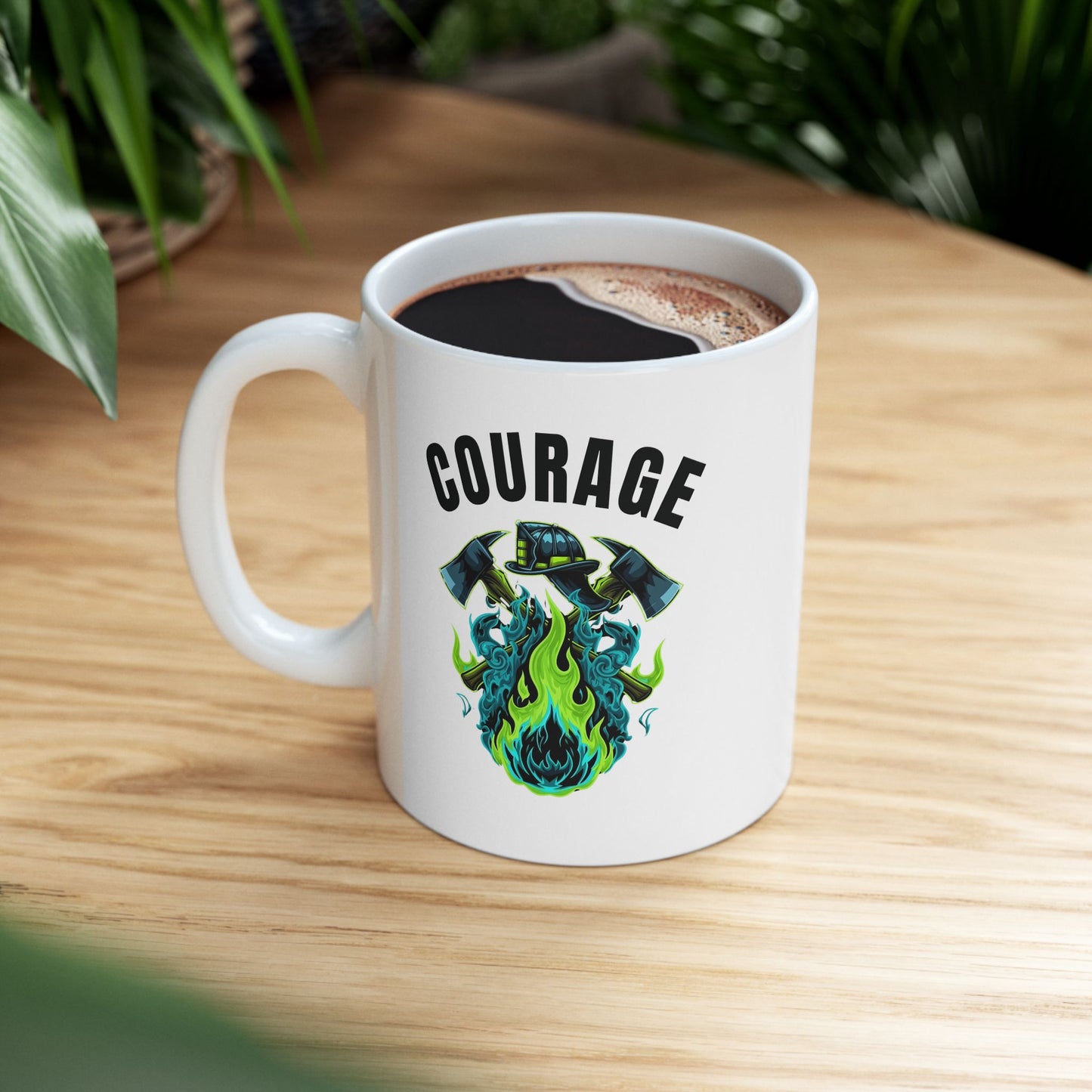 Courage Ceramic Mug, Inspirational Coffee Cup, Comforting Gift for Her, Motivational Drinkware, Encouragement Tea Mug