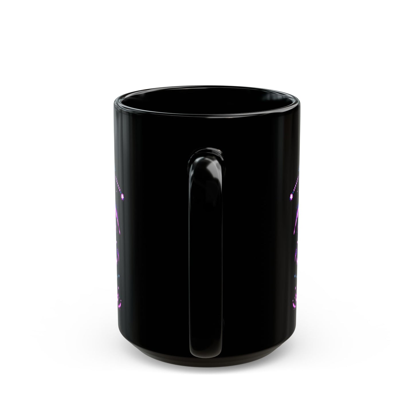 Cosmic Samurai Standing with Sword Version Black Mug (11oz, 15oz)