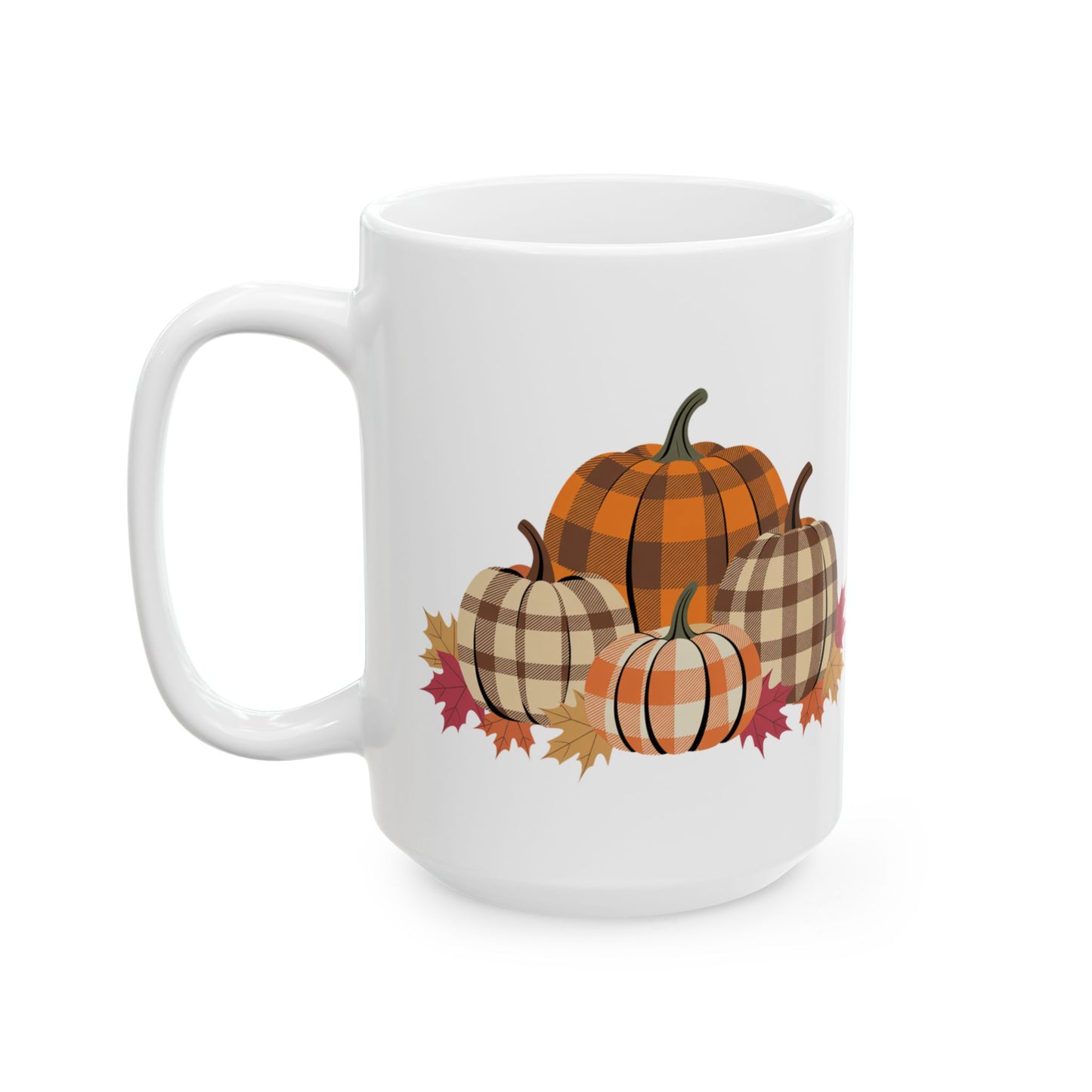 Cozy Fall Ceramic Mug with Pumpkins and Leaves | Perfect for Autumn Gifts, Harvest Celebration, Coffee Lover, Home Decor, Thanksgiving