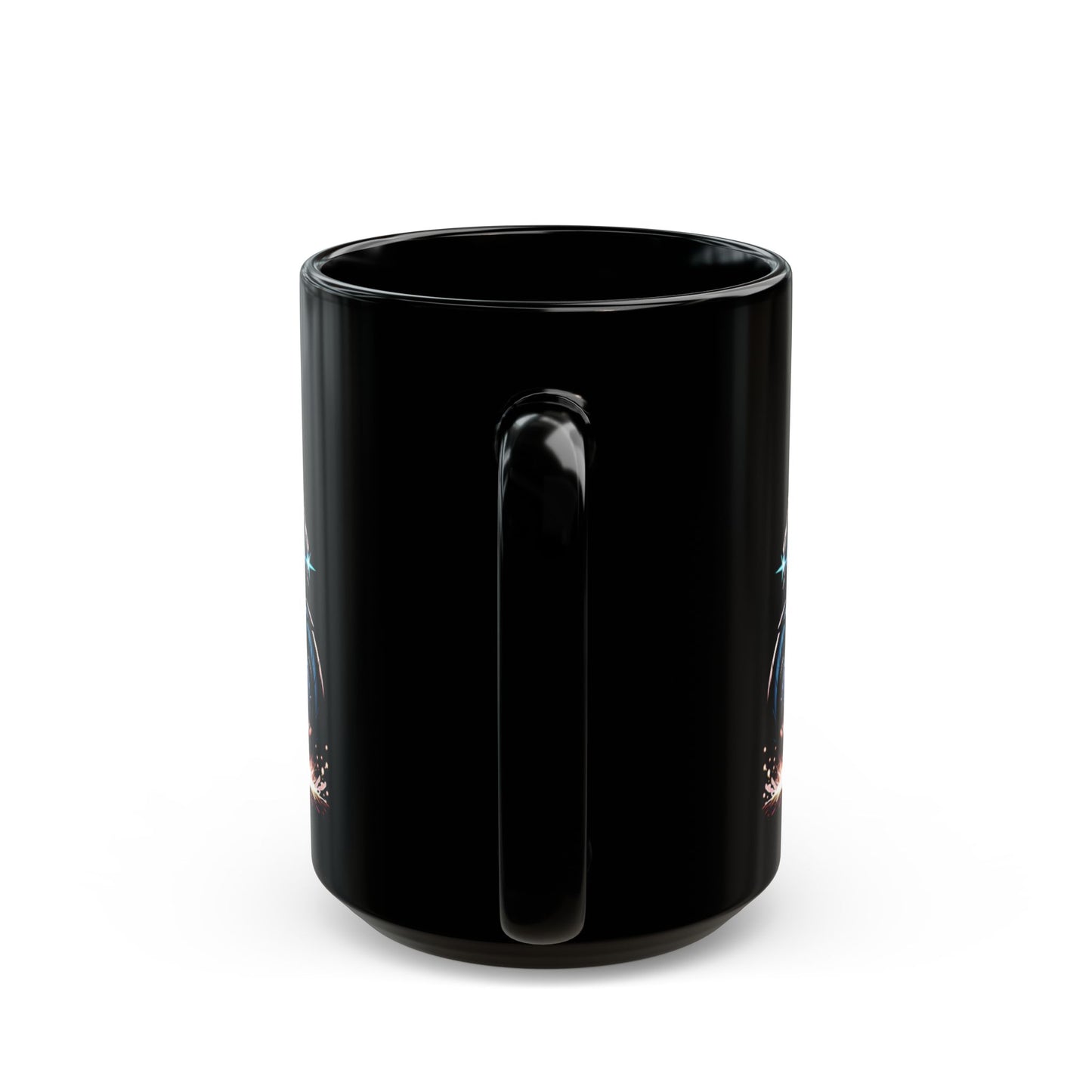 Sport Bike Cloud Design Black Mug (11oz, 15oz)