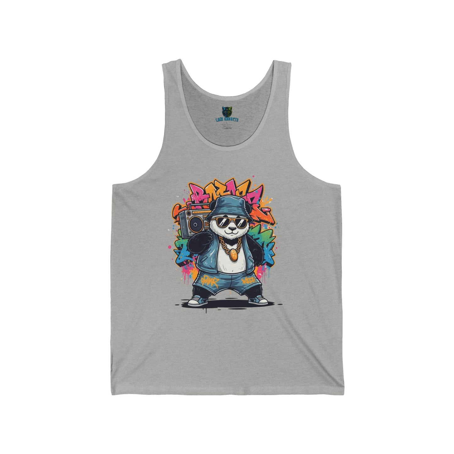 Cool Panda Graffiti Tank Top, Unisex Graphic Tank, Streetwear, Summer Outfit, Gift for Artists, Casual Wear
