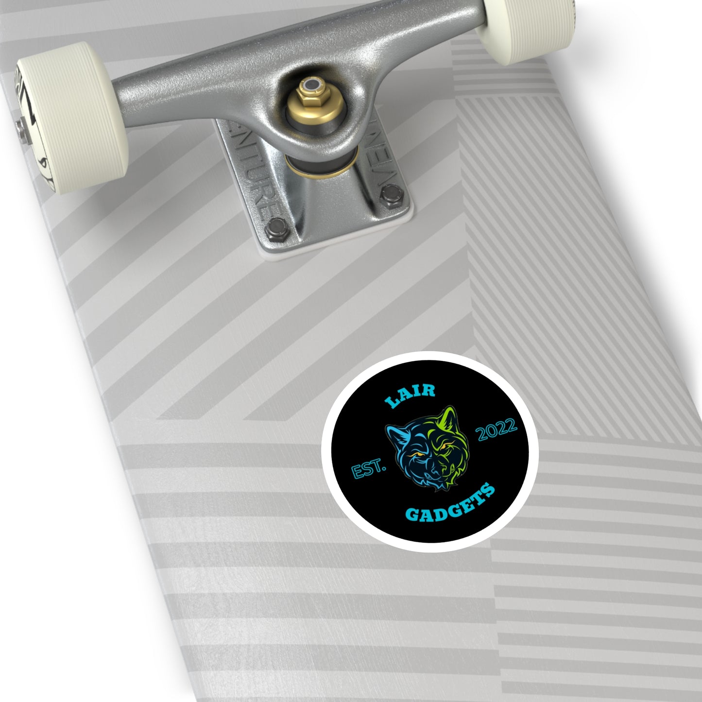 Lair Gadgets Round Stickers, Cool Tech Decals, Gift for Gamers, Laptop Stickers, Unique Home Decor, Indoor/Outdoor Decor