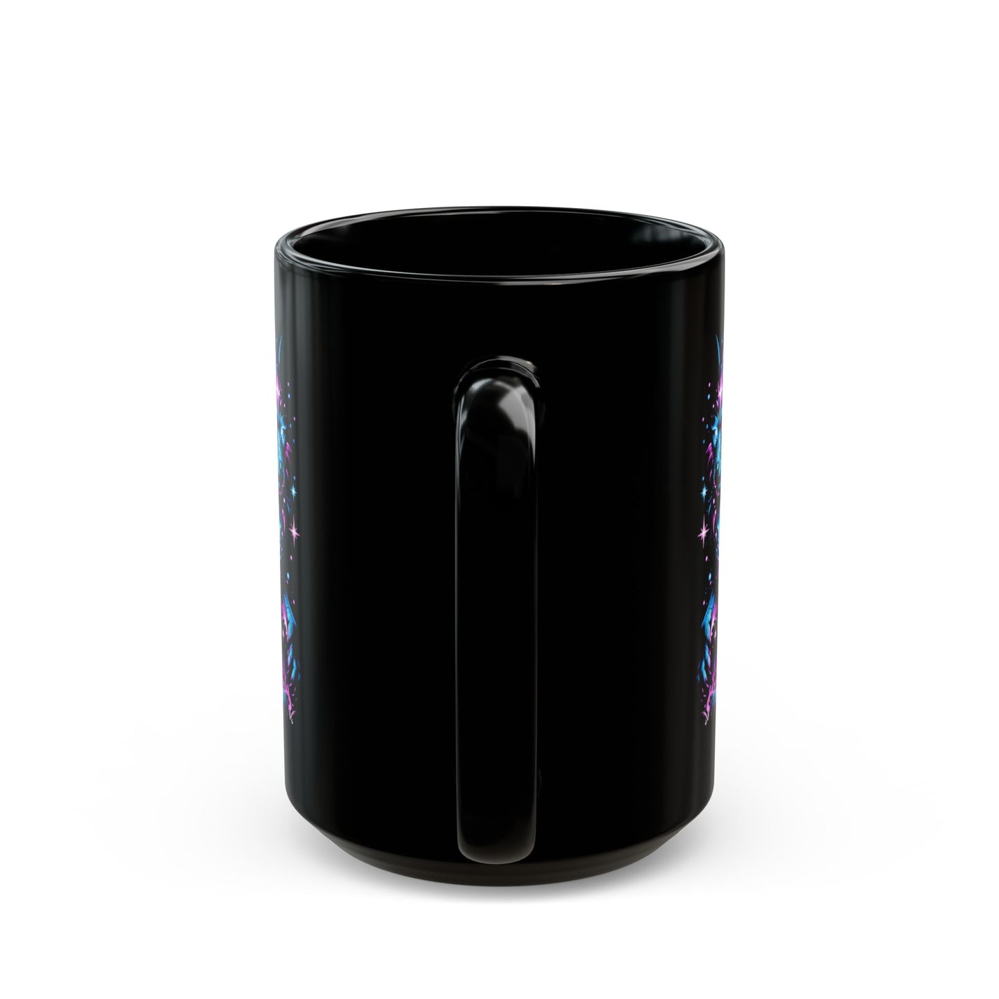 Cosmic Wolf Black Mug (11oz, 15oz)
