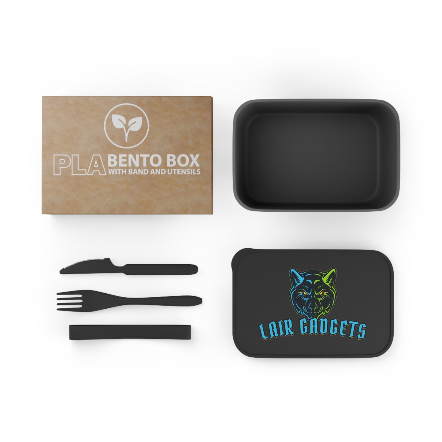 Lair Gadgets Bento Box with Utensils Stylish Meal Prep Container for Foodies