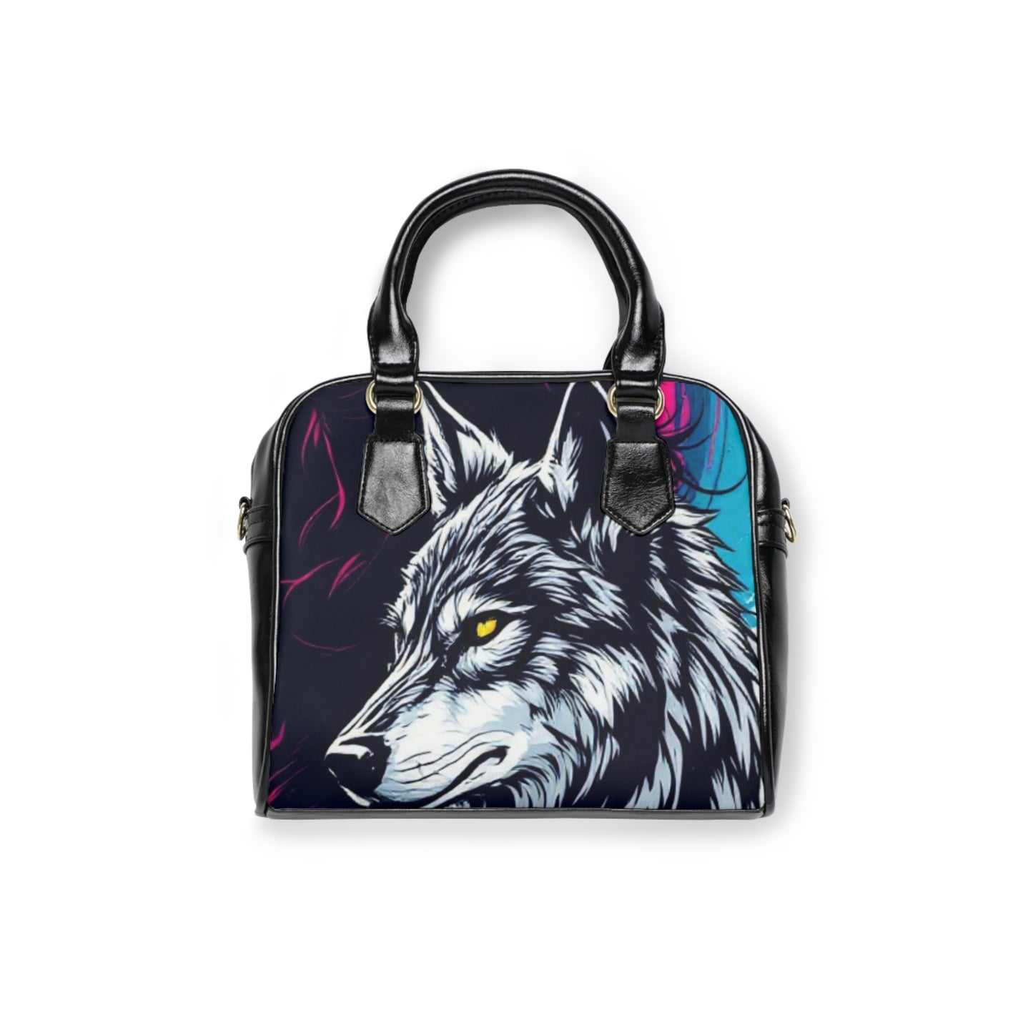 Wolf & Woman Art Handbag - Nature-Inspired Tote for Everyday Use, Great Gift for Animal Lovers and Fashion Enthusiasts