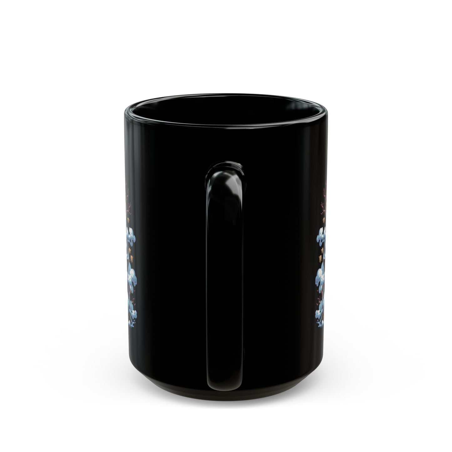 Ghost Face On Black Mug (15oz)