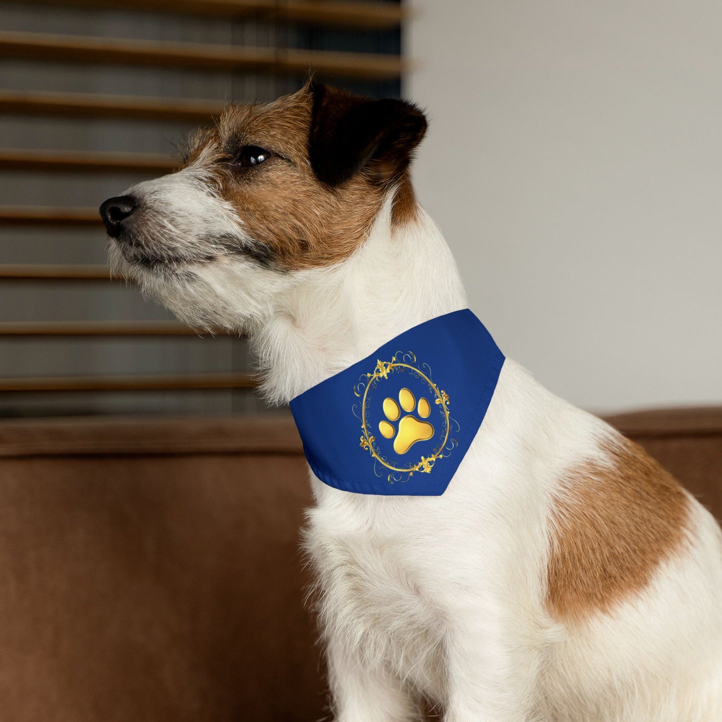 Blue Paw Print Pet Bandana Collar - Stylish Dog Accessory for Celebrations