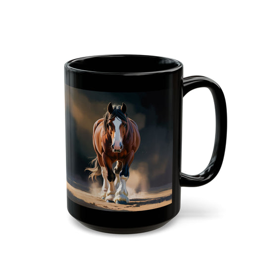 Front Facing Clyde Black Mug (15oz)