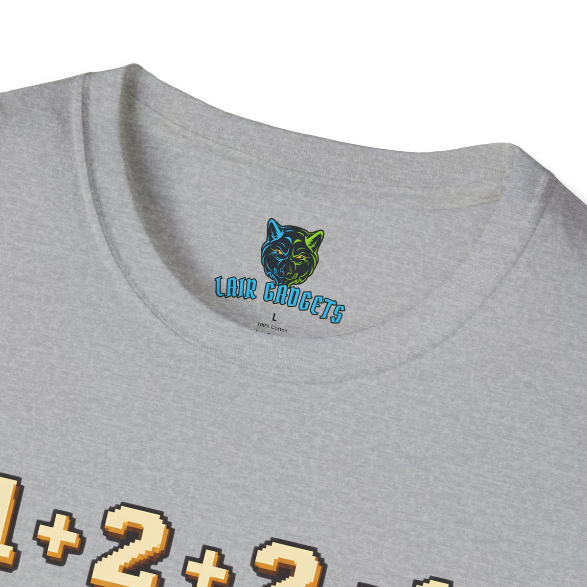 1+2+2+1 pixel art candelabra graphic tee, alternate view