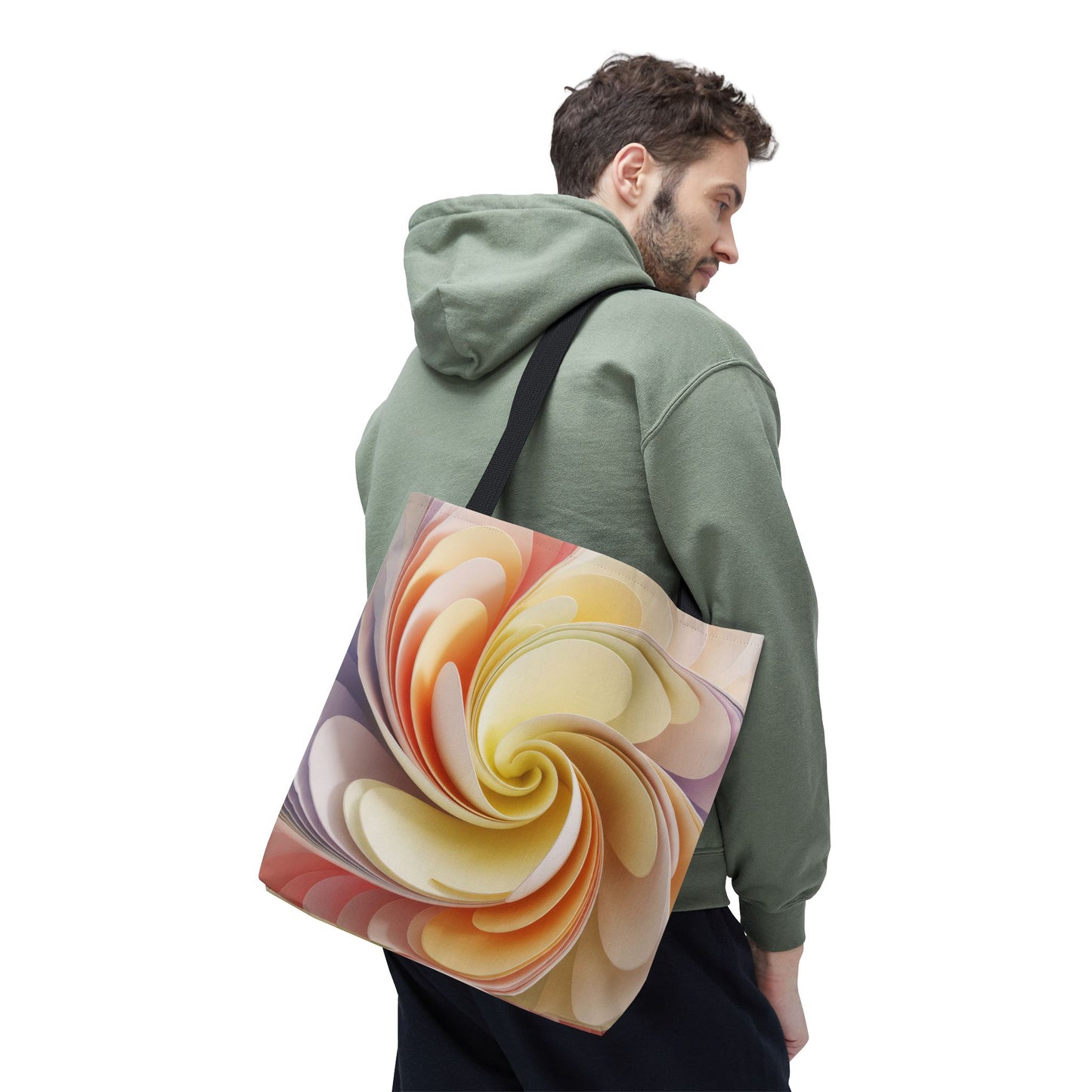 Abstract Floral Flow Tote Bag 16x16