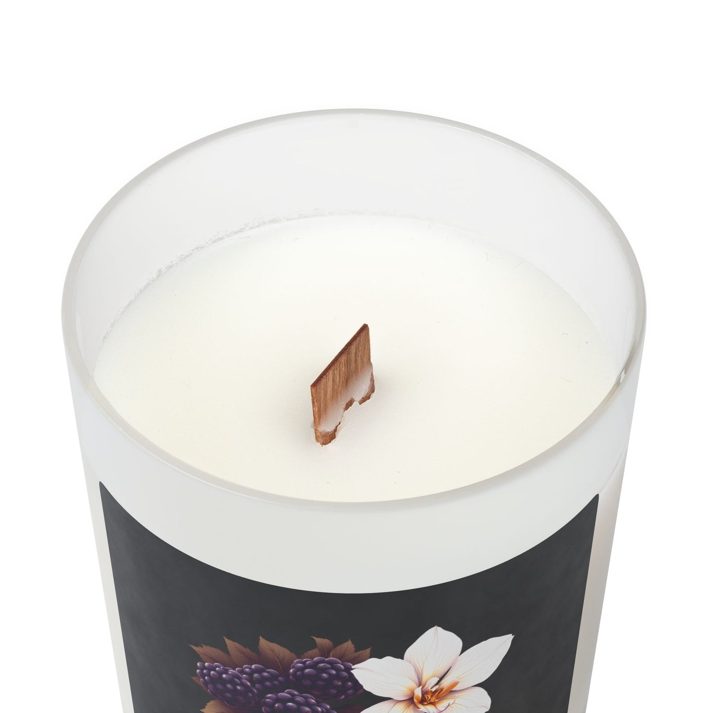 Frosted Glass Blackberry Vanilla Candle - Cozy 11oz Aromatherapy Gift for Relaxation and Tranquility