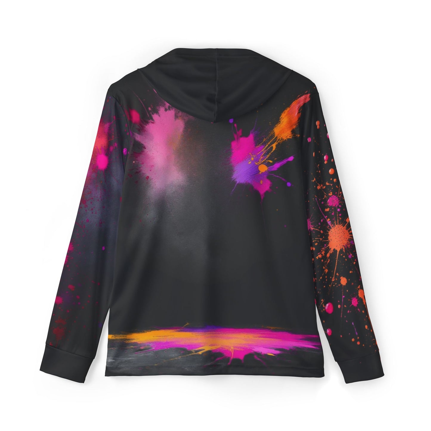 Men's Sports Warmup Hoodie - Vibrant Splash Design for Active Lifestyles