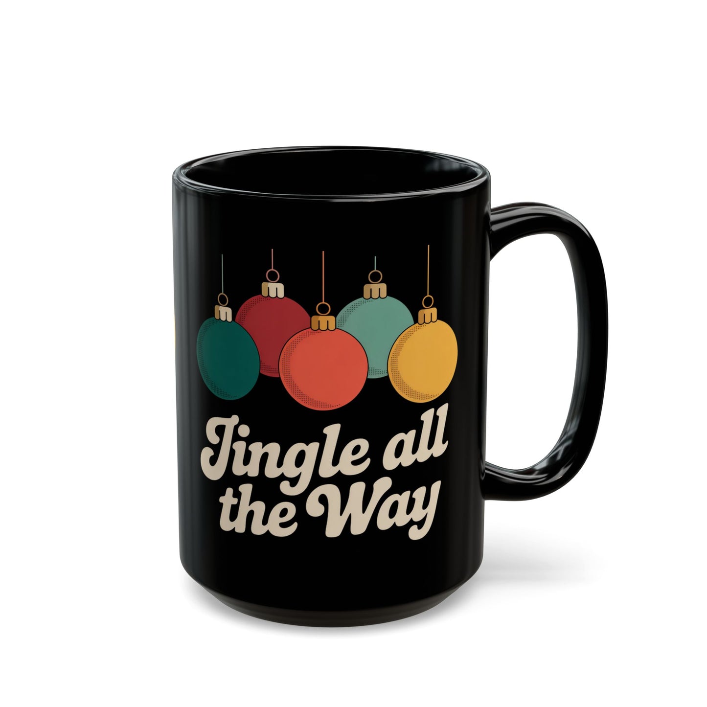 Festive Holiday Mug - "Jingle All the Way" - Perfect for Christmas, Gift, Coffee, Tea, Cozy Vibes, Winter Celebrations, Home Decor