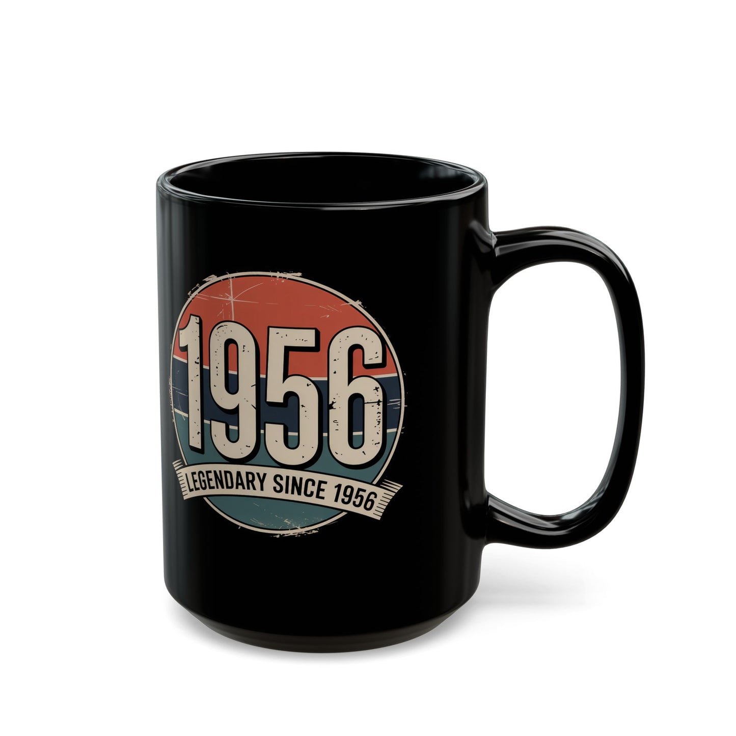 Legendary Since 1956 (70th Birthday) Black Mug (15oz)