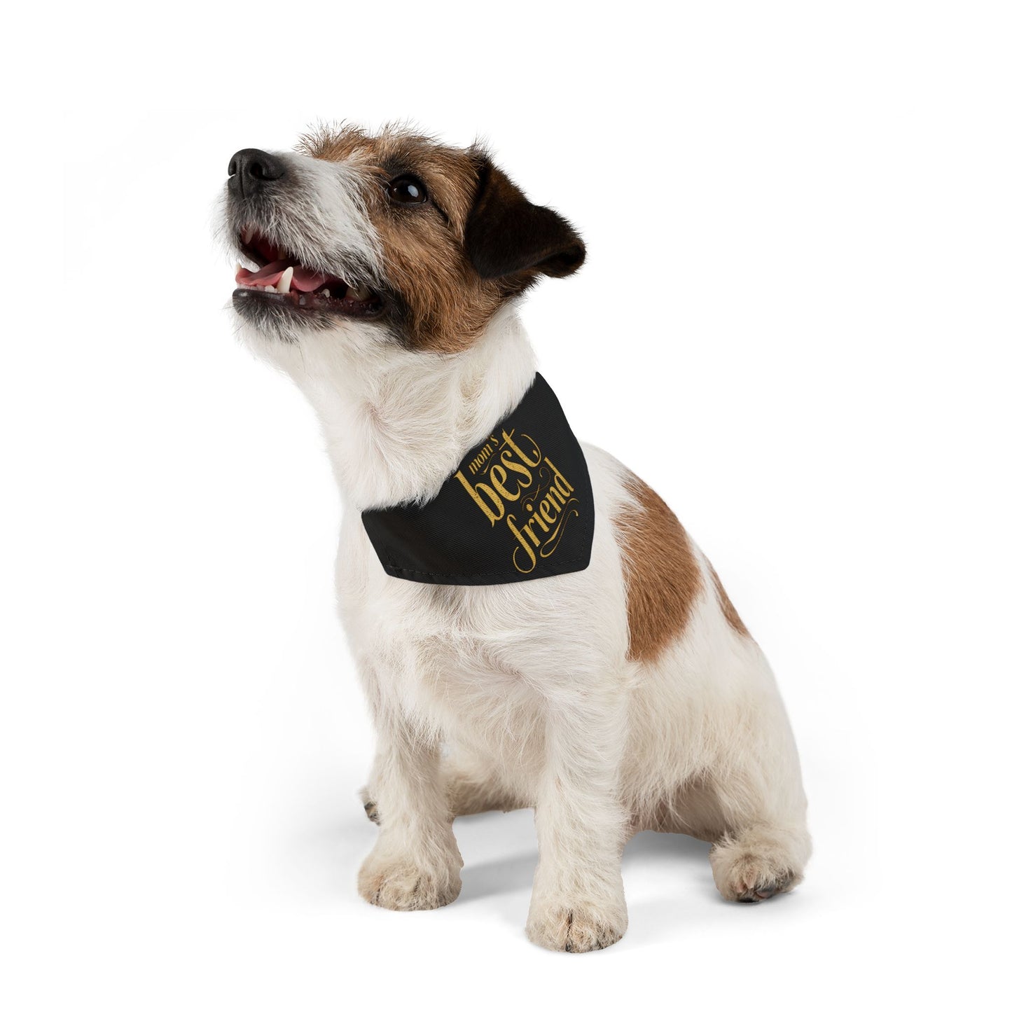 Stylish Pet Bandana Collar - 'Mom's Best Friend' Design for Dogs