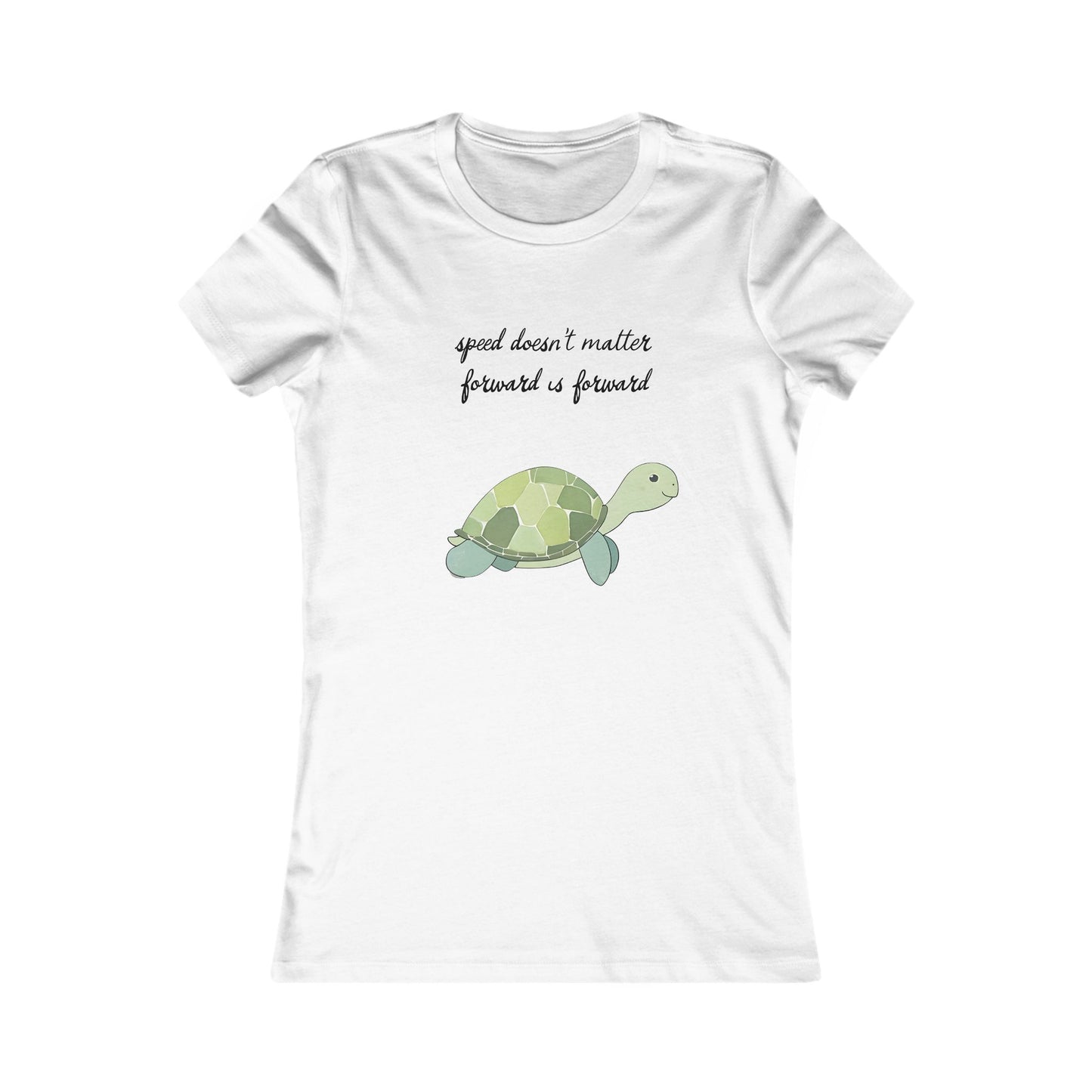 Casual Turtle Graphic Tee - "Speed Doesn’t Matter, Forward Is Forward"