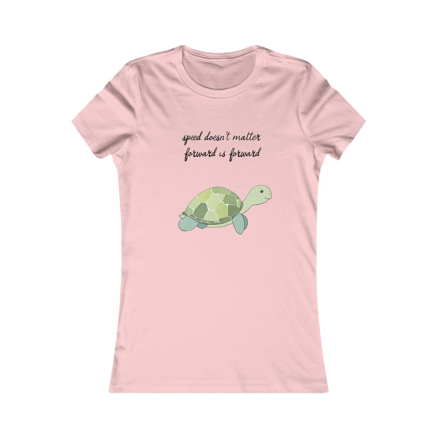 Casual Turtle Graphic Tee - "Speed Doesn’t Matter, Forward Is Forward"