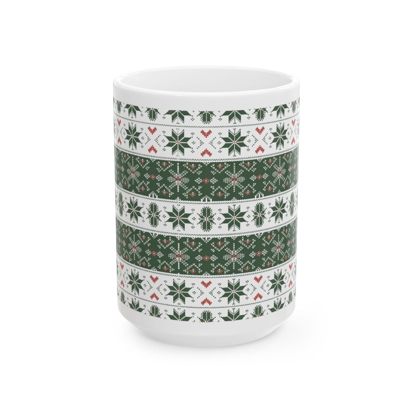 Festive Holiday Ceramic Mug | Christmas Coffee Cup, Holiday Gift, Cozy Winter Decor, Hot Beverage Mug, Elegant Drinkware