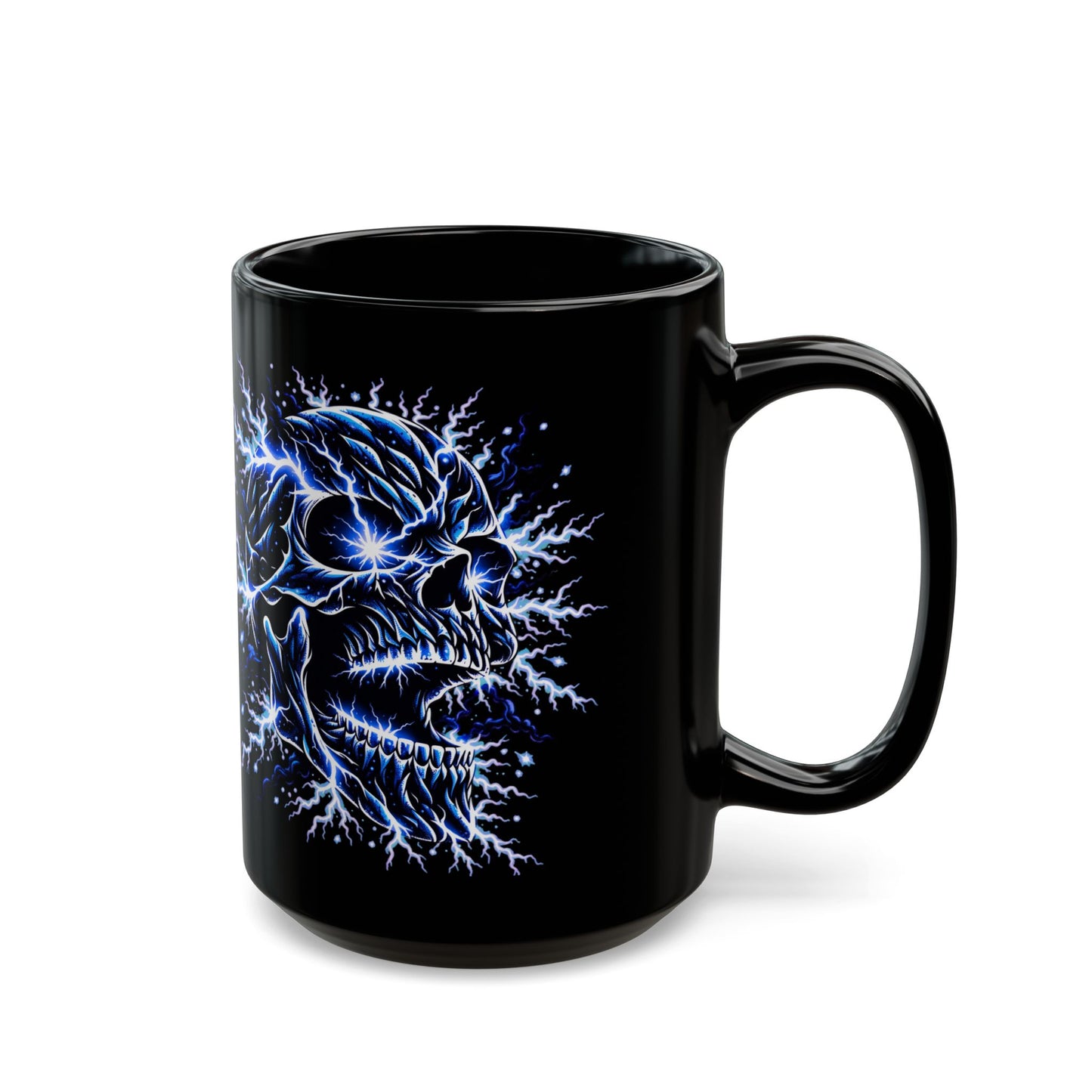 Lightning Skull Black Mug (11oz, 15oz)