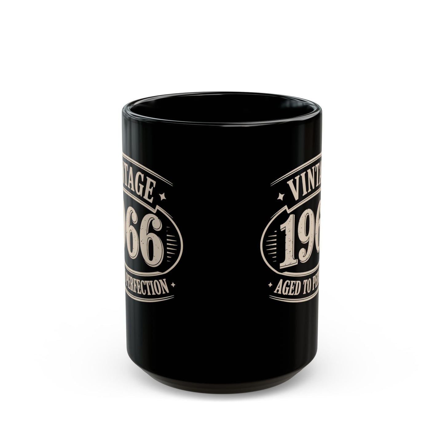 Vintage 1966 Birthday Black Mug (11oz, 15oz)