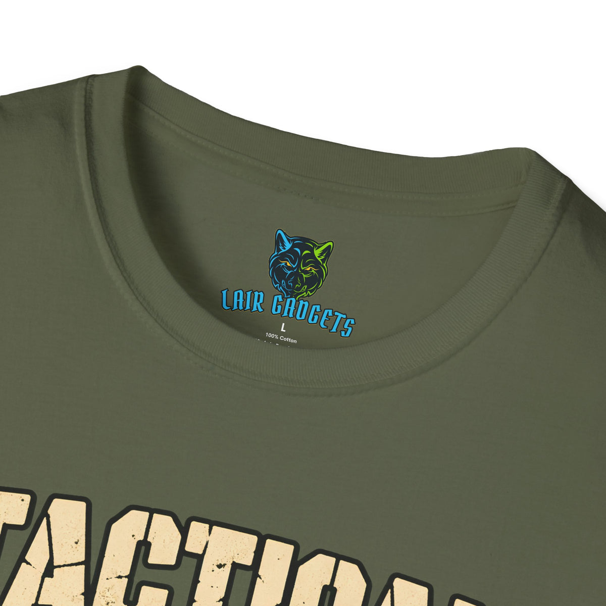 Tactical Cardboard soldier in a cardboard box graphic tee, alternate view