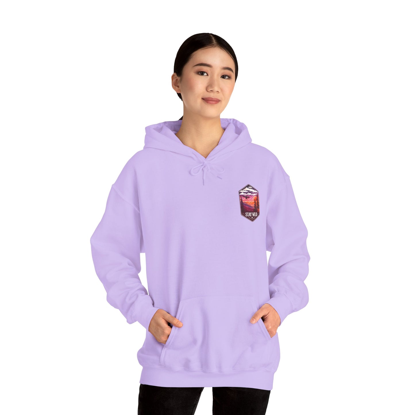 Retro Vibe Unisex Heavy Blend™ 'Stay Wild' Hooded Sweatshirt - Perfect for Chill Days and Cozy Nights