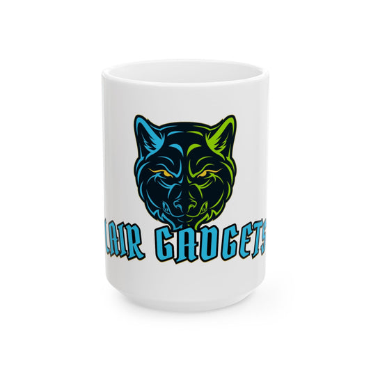 Liar Gadgets Wolf Mug, Colorful Ceramic Animal Cup for Coffee Lovers, Perfect Gift for Wildlife and Nature Enthusiasts