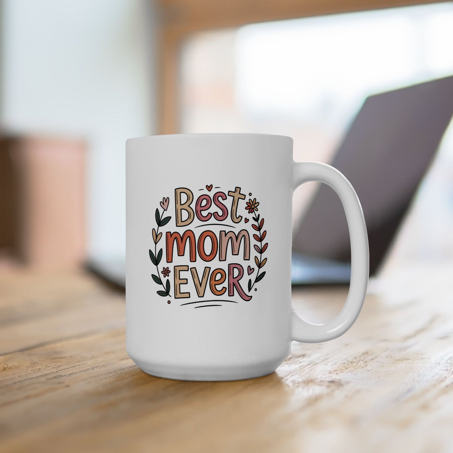 Sketch Style Ceramic Mug — 'Be Kind To Your Mind' Floral Mental Health Awareness Coffee Cup